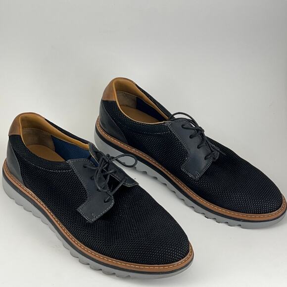 205599 SD50 BRAYDON PLAIN TOE MEN\'S SHOES SIZE 10 M NAVY KNIT JOHNSTON & MURPHY main image 6